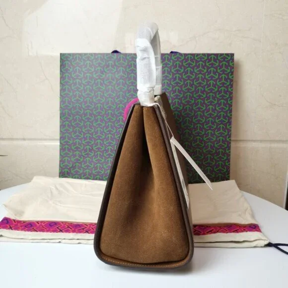 Tory Burch Eleanor Spazzolato Satchel Bag - Picture 2 of 13